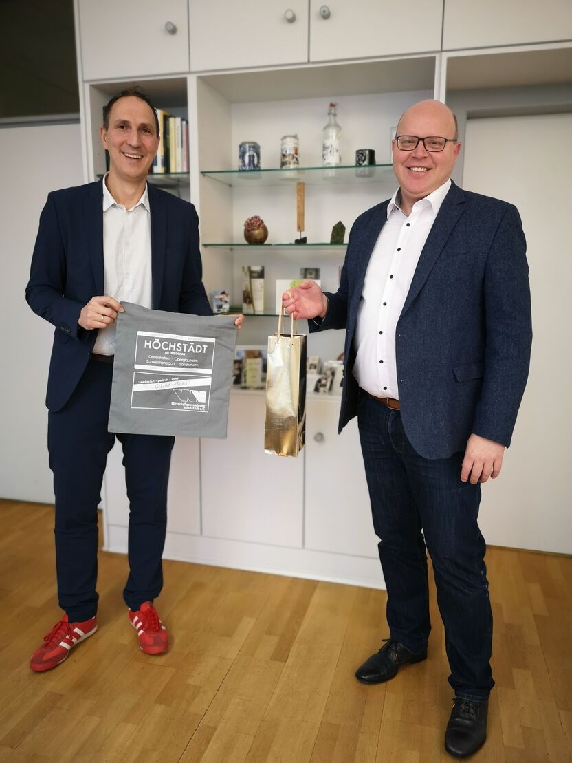 MdB Christoph Schmid mit Bürgermeister Gerrit Maneth